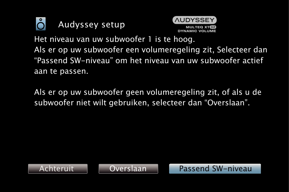 GUI AudysseySetup SW X3300